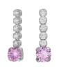 Victoria Cruz Trblietavé visiace náušnice s ružovým kryštálom Shine A4669-31HT