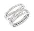 Calvin Klein Moderný oceľový prsteň s kryštálmi Minimal Linear 35000203 56 mm