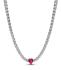 Pandora Tenisový strieborný náhrdelník Srdce Timeless 393549C01-40