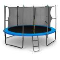 KLARFIT Rocketboy 366, 366 cm trampolína, vnútorná bezpečnostná sieť, široký rebrík, modrá