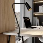 Lucande svorková lampa Angelina, čierna/zlatá, kov, 47 cm