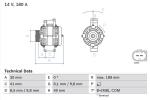 BOSCH Alternátor 0986048840