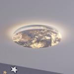 Lindby LED stropné svietidlo Gaios Ø 38 cm, modré, CCT, stmievateľné