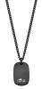 Lotus Style Čierny oceľový náhrdelník Men in Black LS2257-1/1
