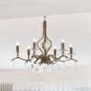 Luster Elizabeth Ø80cm kov/kryštál 6flg. starožitné zlato