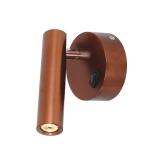 LED svetlo na čítanie H47, nastaviteľné, medené