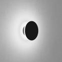 Nástenné svietidlo Egger DLS Orbit, čierne, Ø 12,5 cm, hliník 2 700 K