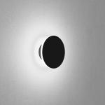 Nástenné svietidlo Egger DLS Orbit, čierne, Ø 12,5 cm, hliník 2 700 K