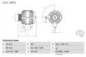 BOSCH Alternátor 0 986 047 340