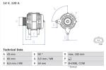 BOSCH Alternátor 0 986 047 340