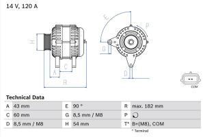 BOSCH Alternátor 0 986 047 340