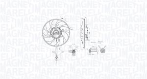 MAGNETI MARELLI Ventilátor chladenia motora 069422890010