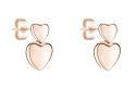 Tamaris Pozlátené visiace náušnice Srdiečka Bold Hearts TJ-0629-E-14