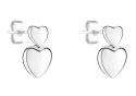 Tamaris Oceľové visiace náušnice Srdiečka Bold Hearts TJ-0627-E-14