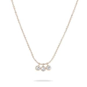 Tamaris Elegantný pozlátený náhrdelník so zirkónmi Tiny Glimmer TJ-0605-N-45