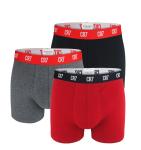 CRISTIANO RONALDO CR7 - 3PACK cotton stretch red & black boxerky