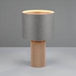 Stolná lampa Canio, výška 29 cm, sivá/hnedá, kartón, 1 x E14