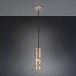 Závesné svetlo Stream, hnedá farba, Ø 8 cm, kov, GU10