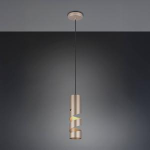 Závesné svetlo Stream, hnedá farba, Ø 8 cm, kov, GU10