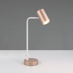 Stolná lampa Marley, hnedá/svetlosivá, výška 45 cm, kov