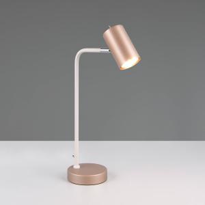 Stolná lampa Marley, hnedá/svetlosivá, výška 45 cm, kov