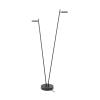 LED dobíjacia stojacia lampa Round Move, 2 svetlá čierna 142 cm CCT dim