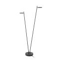 LED dobíjacia stojacia lampa Round Move, 2 svetlá čierna 142 cm CCT dim