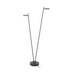 LED dobíjacia stojacia lampa Round Move, 2 svetlá čierna 142 cm CCT dim