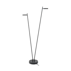 LED dobíjacia stojacia lampa Round Move, 2 svetlá čierna 142 cm CCT dim