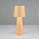 Núbijská stolová lampa, béžová, výška 40 cm, kov, E27
