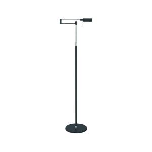LED stojacia lampa New Bari, čierna, výška 139 cm, kov, stmievač