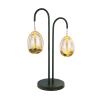 Stolná lampa Golden Egg čierna/jantárová 45 cm 2-svetlá kov/sklo