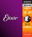 Elixir 11152 10/47 Nanoweb 12-string Bronze Light