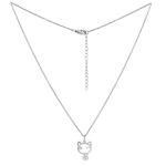 Silvego Strieborný náhrdelník Mačka Betty so zirkónmi MW15320P (prívesok, retiazka)