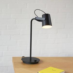 HÜBSCH Ardent stolová lampa, čierna, železo, E14, výška 54 cm