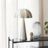 HÜBSCH Mush Vysoká stolová lampa, farba brúseného niklu, železo