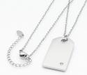 Linda`s Jewelry Náhrdelník Dog Tag Zircon chirurgická oceľ INH221