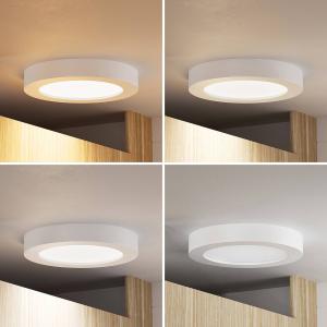 Prios LED stropné svietidlo Edwina, biele, 23 cm, CCT, IP44
