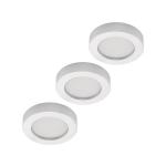 Prios LED stropné svietidlo Edwina, strieborná farba, 18 cm, sada 3 ks