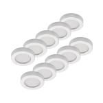 Prios LED stropné svietidlo Edwina, strieborná farba, 18 cm, sada 10 ks