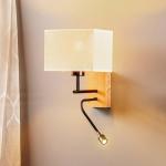 Nástenné svietidlo Sonny, LED svetlo na čítanie, štvorcové tienidlo