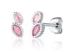 JVD Krásne strieborné náušnice s ružovými zirkónmi SVLE2156X61RU00