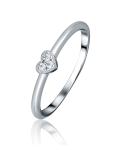 JVD Nežný strieborný prsteň so srdiečkom SVLR1205X61BI 52 mm