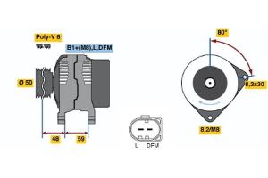 BOSCH Alternátor 0 986 045 310