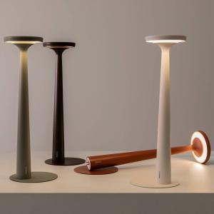 Nabíjacia stolová lampa Karman LED Papiria, hnedá matná, CCT