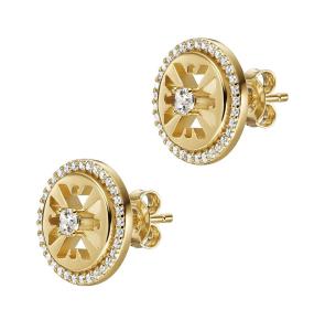 Emporio Armani Fashion pozlátené náušnice so zirkónmi EG3596710