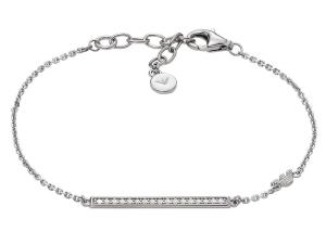 Emporio Armani Nadčasový strieborný náramok pre ženy so zirkónmi EG3592040