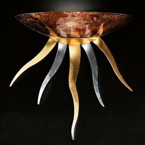 Slnečné nástenné svetlo Aurora polkruhové s lúčmi