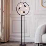 Stojacia lampa Lucande Linnard zo železa, 3 svetlá