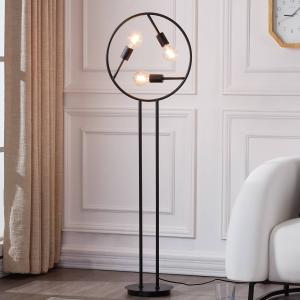 Stojacia lampa Lucande Linnard zo železa, 3 svetlá